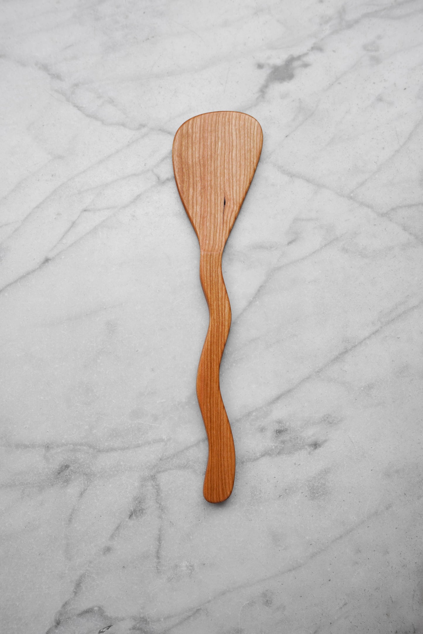 Squiggly Spatula - Cherry Wood