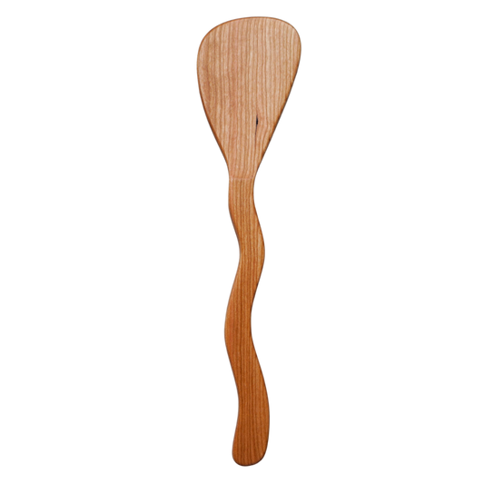 Squiggly Spatula - Cherry Wood