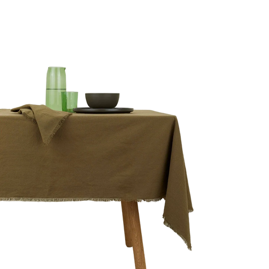 Olive Cotton Table Cloth