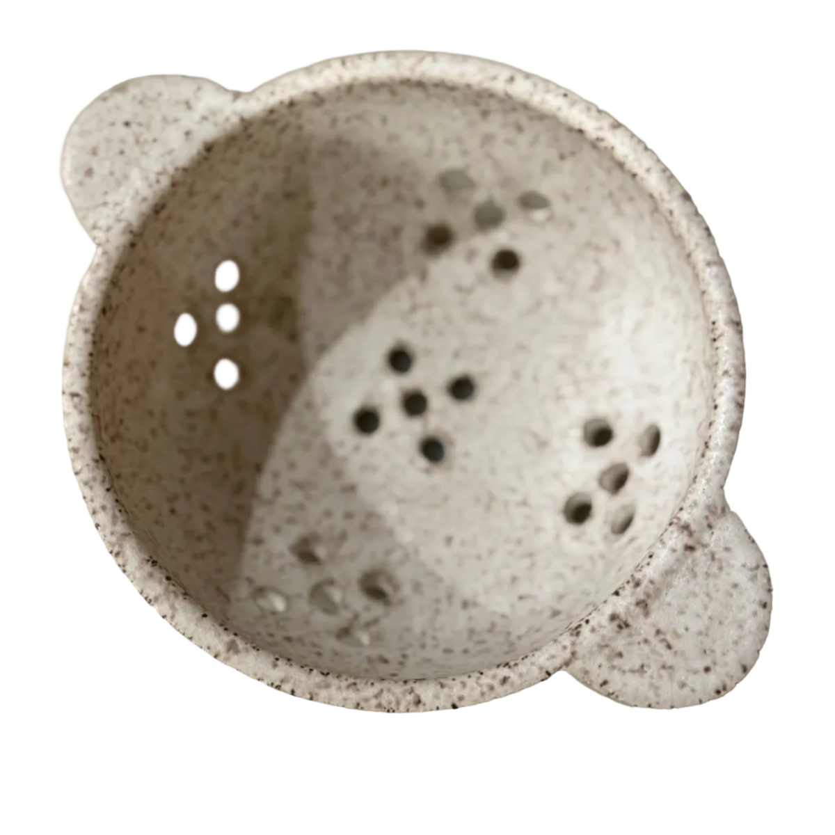Matte Cream  Berry Bowl with Handles