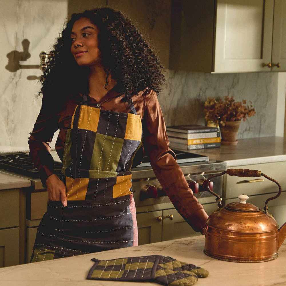 Trellis Organic Cotton Bib Apron