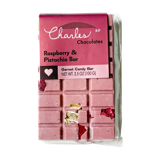 Ruby Cacao Raspberry Pistachio Bar