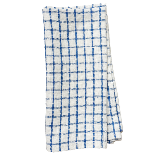 Linen Napkin  - Blue Grid
