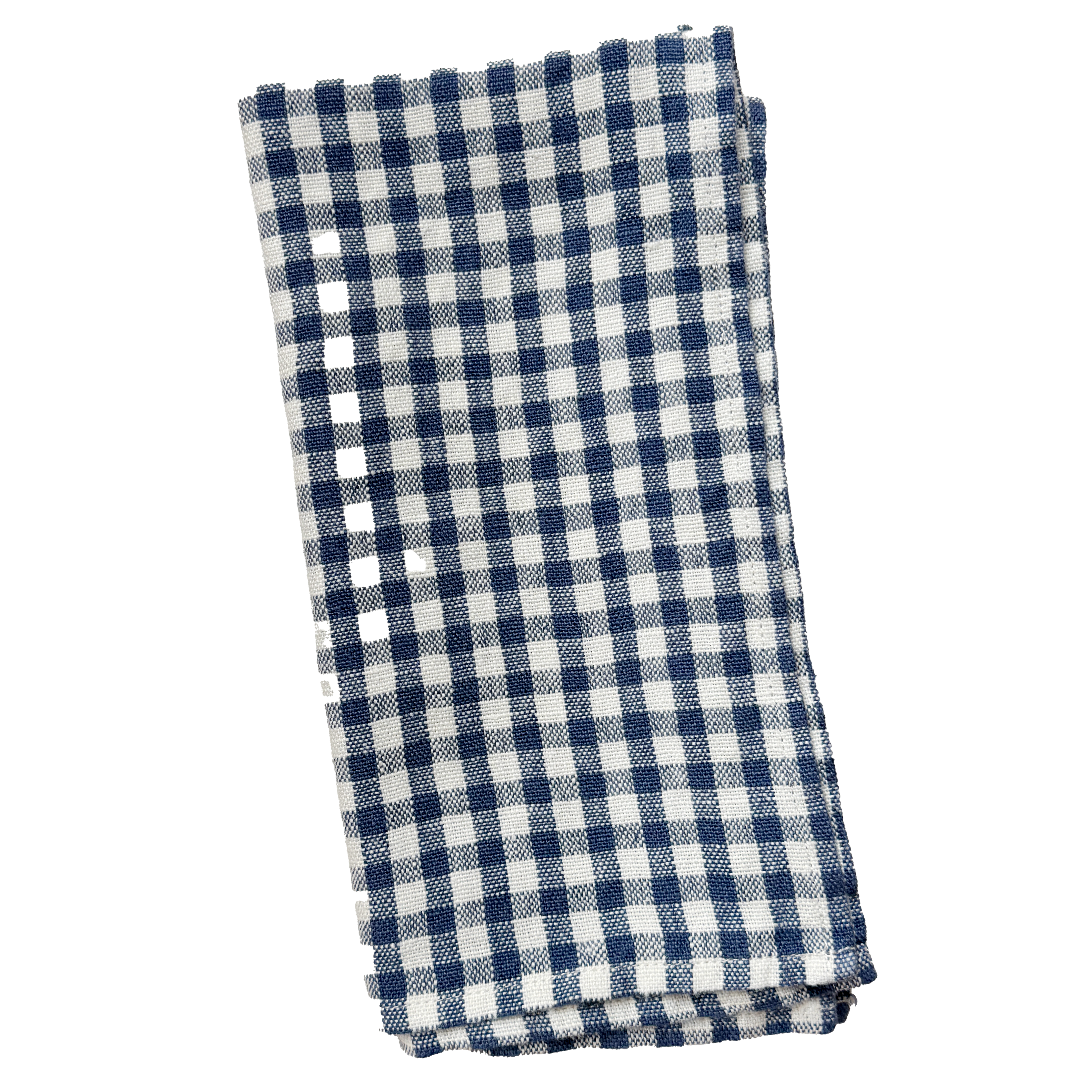 Linen Napkin - Indigo Check