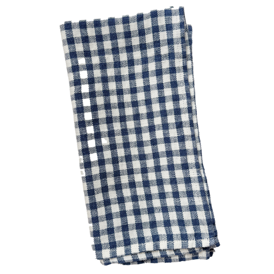 Linen Napkin - Indigo Check