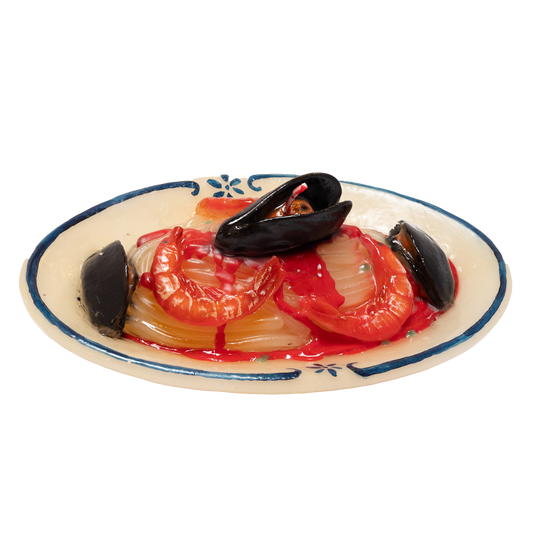 Seafood Pasta Plate - Italian Food Candle