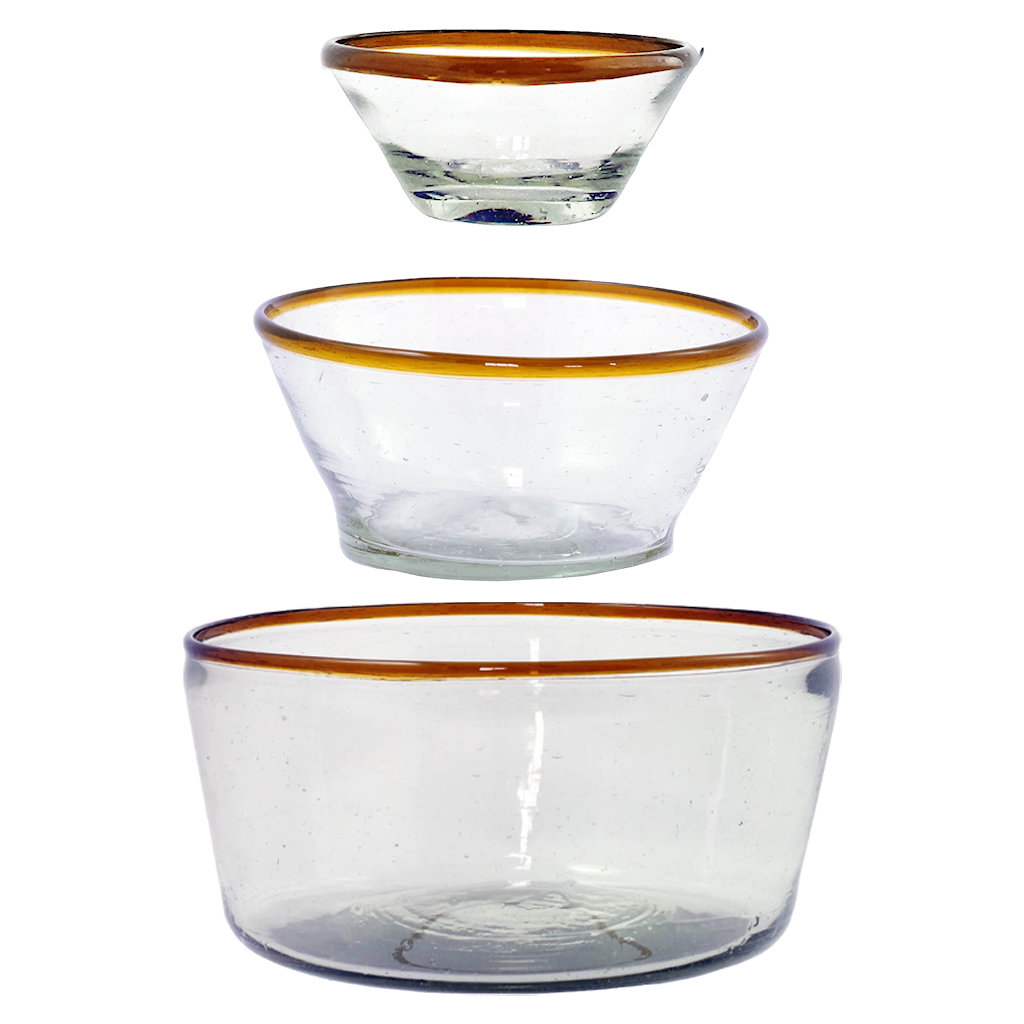 Amber Rim Bowls