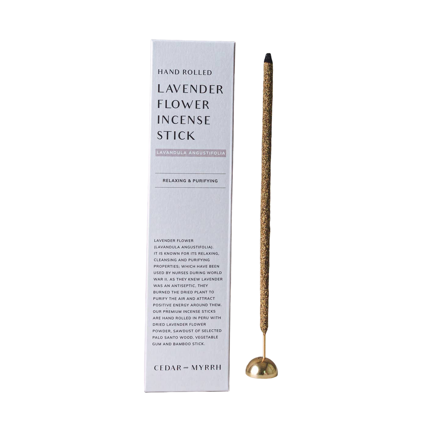 Hand Rolled Lavender Flower Incense Stick
