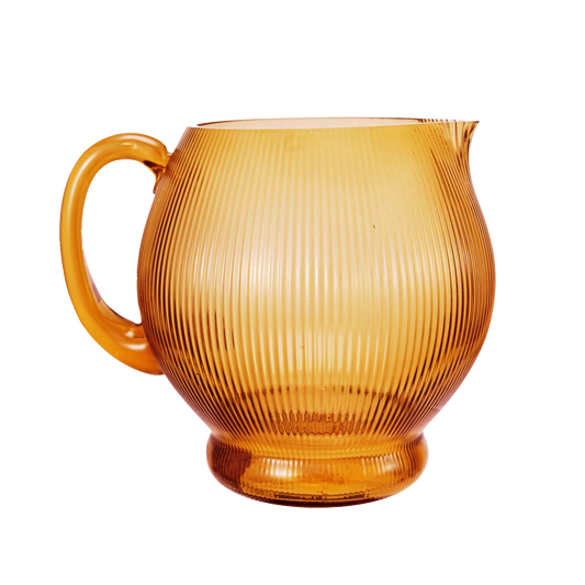 Amber Fluted Pitcher
