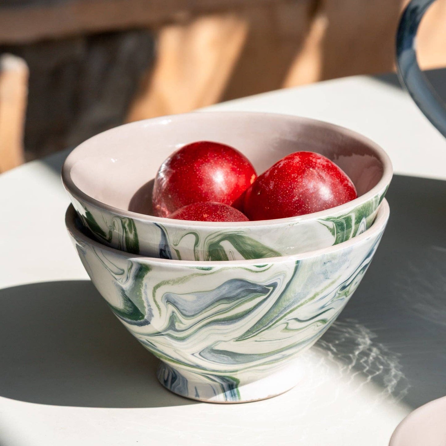 Marbled Ocean Large Bowl