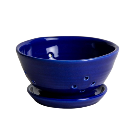 Berry Colander w/Saucer - Blue
