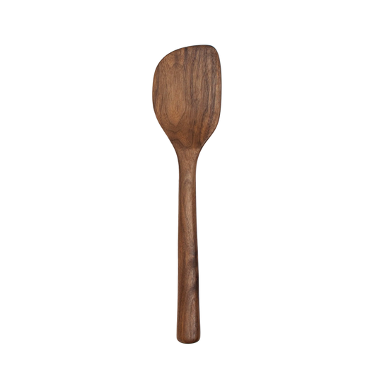 12" Walnut Wood Angled Spatula - Kitchen Cooking Utensil
