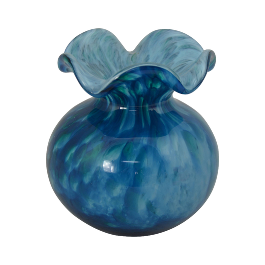 Handblown Blue Glass Vase