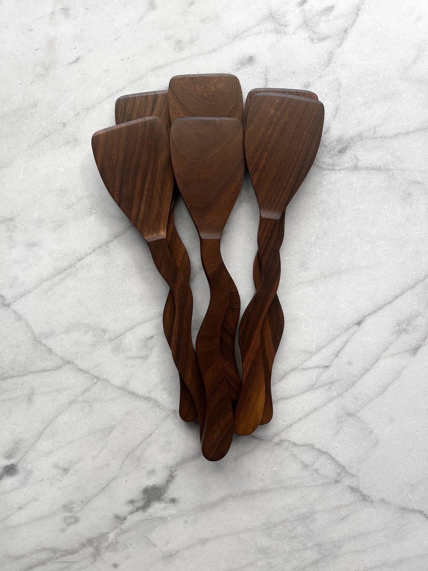 Squiggly Scraper Spatula - Walnut Wood