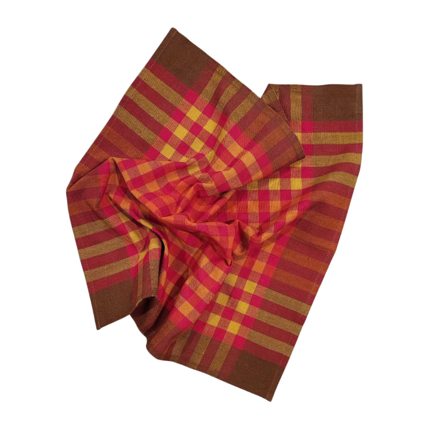 Grid Napkin Pair - Chutney