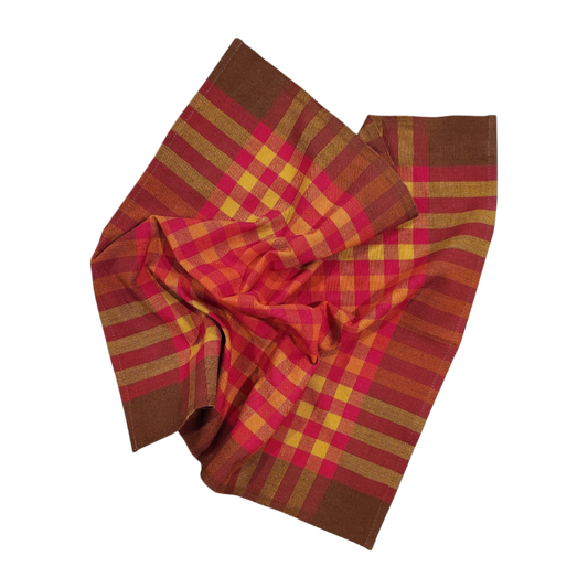 Grid Napkin Pair - Chutney