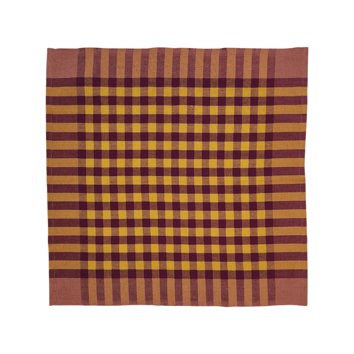 Grid Napkin Pair - Cranberry
