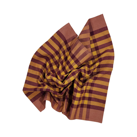 Grid Napkin Pair - Cranberry