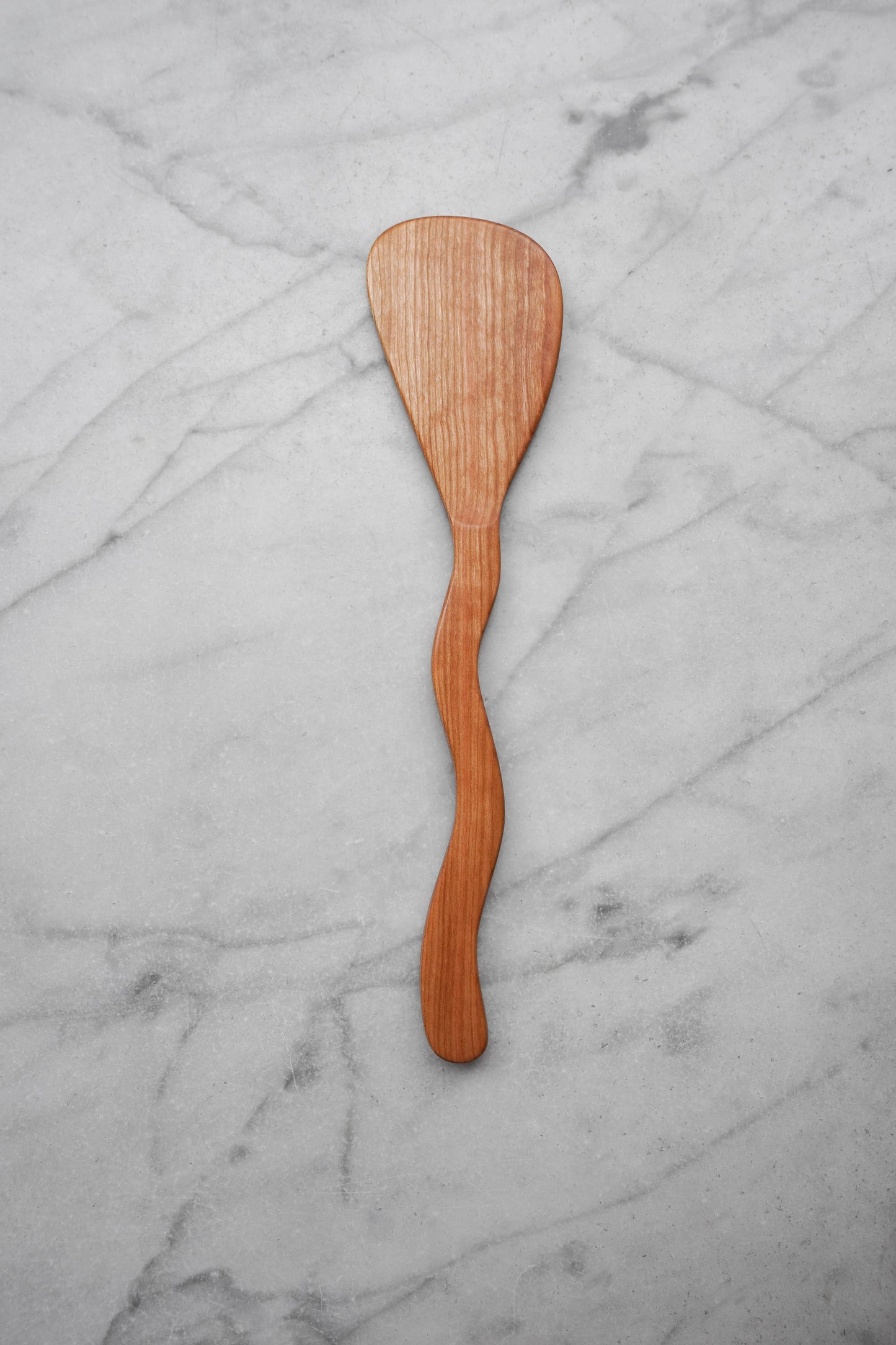 Squiggly Spatula - Cherry Wood