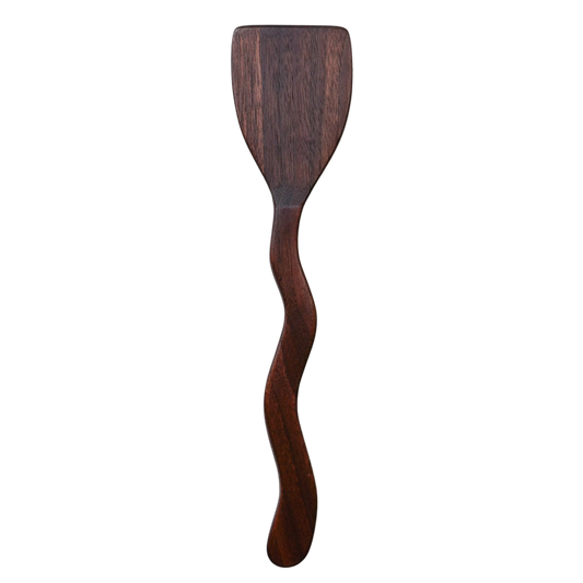 Squiggly Scraper Spatula - Walnut Wood