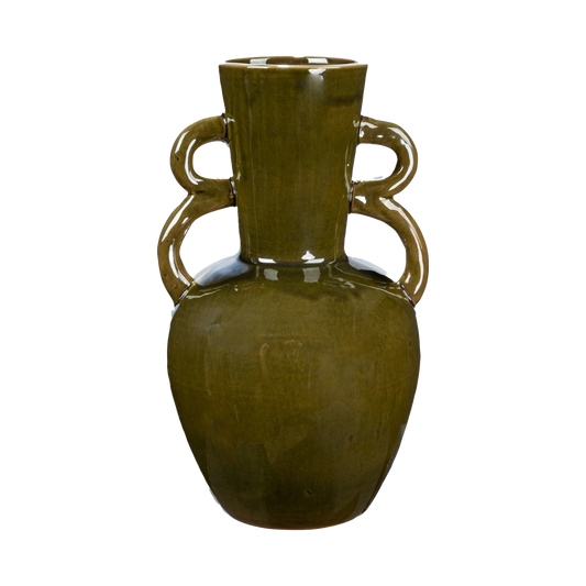 Olive Stoneware Vase