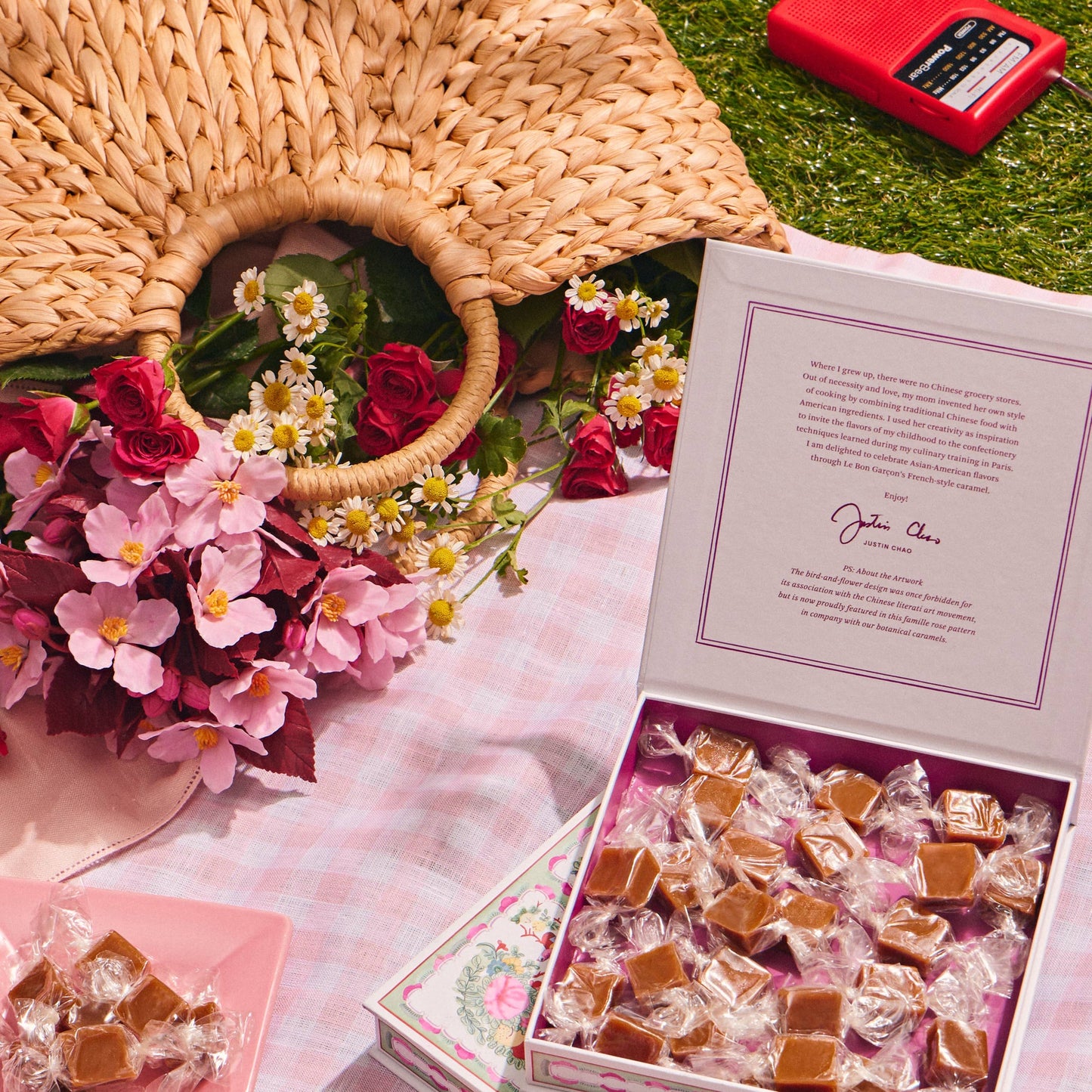 Strawberry Sakura Caramels