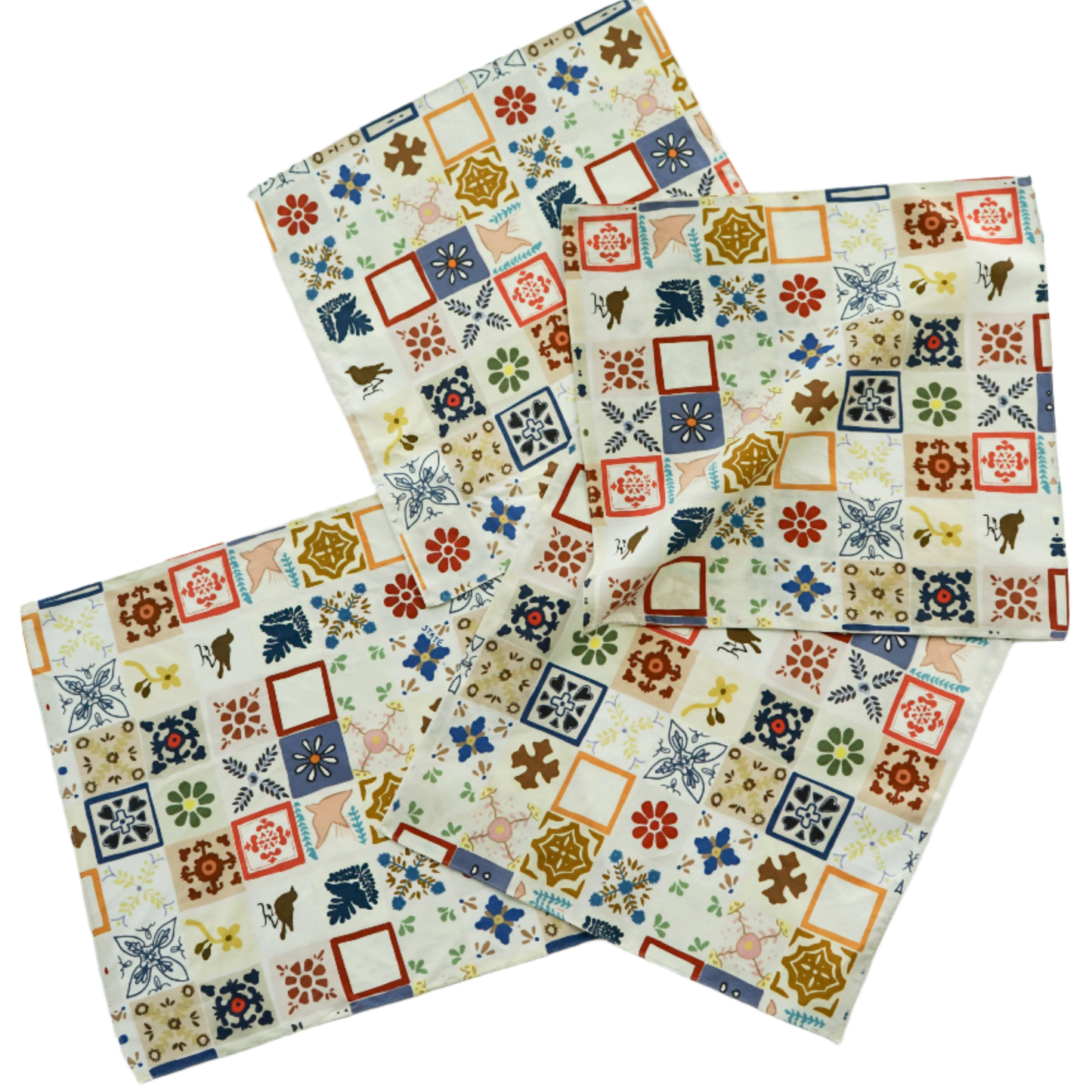 Tile Cotton Napkins - Set of 4