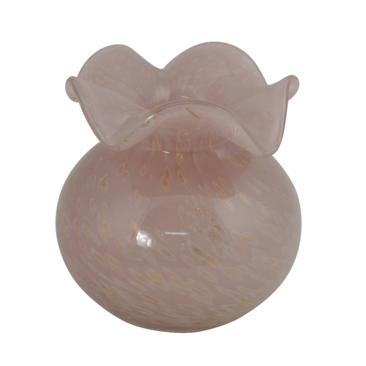 Handblown Pink Glass Vase