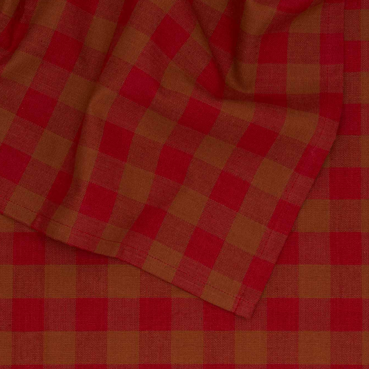 Gingham Tablecloth - Red & Terracotta