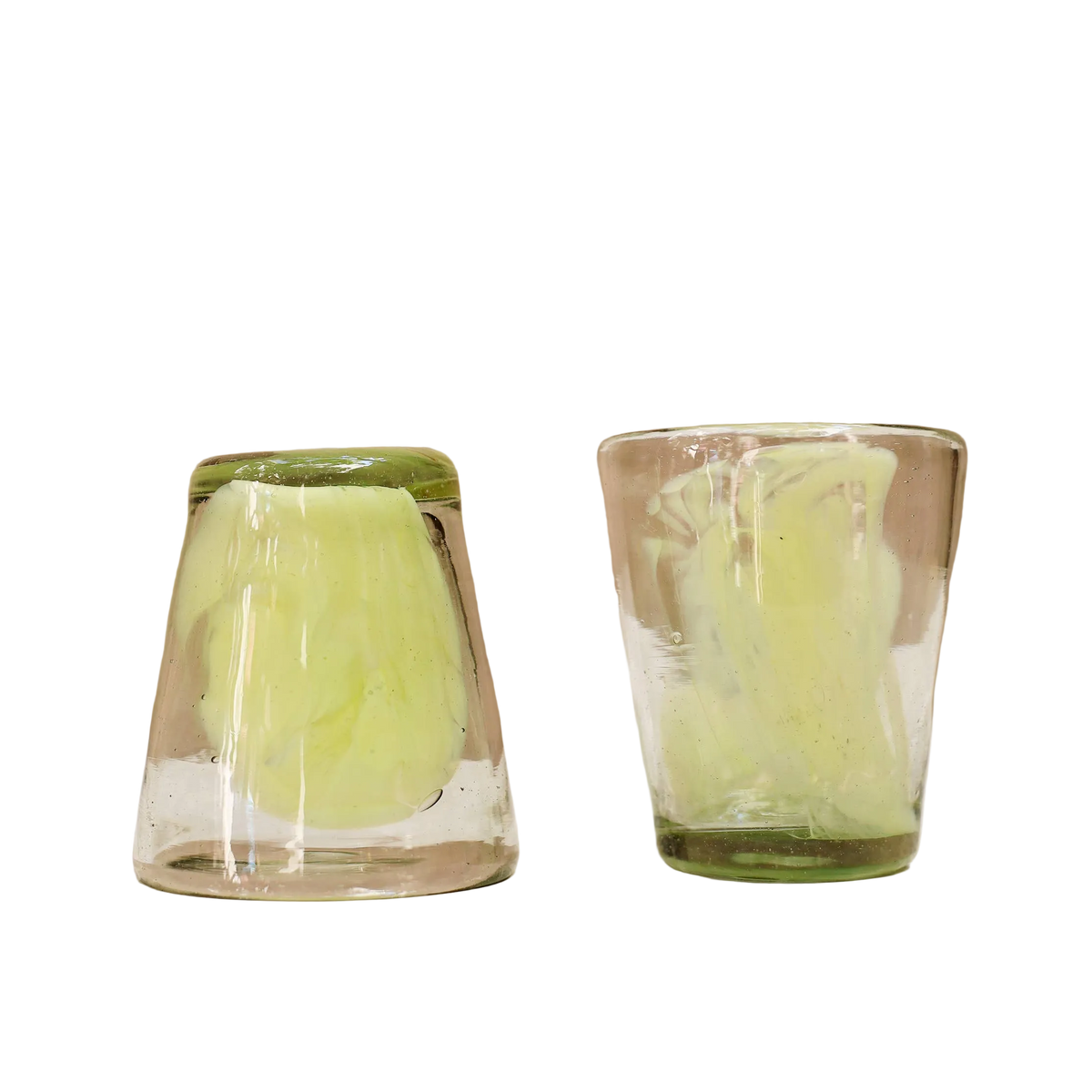 Hand Blown Stacking Glass Tumbler - 10 oz - 300 ml - Green