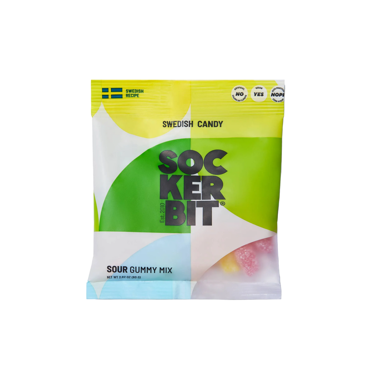 Sour Gummy Mix Swedish Candy Bag 2.8oz