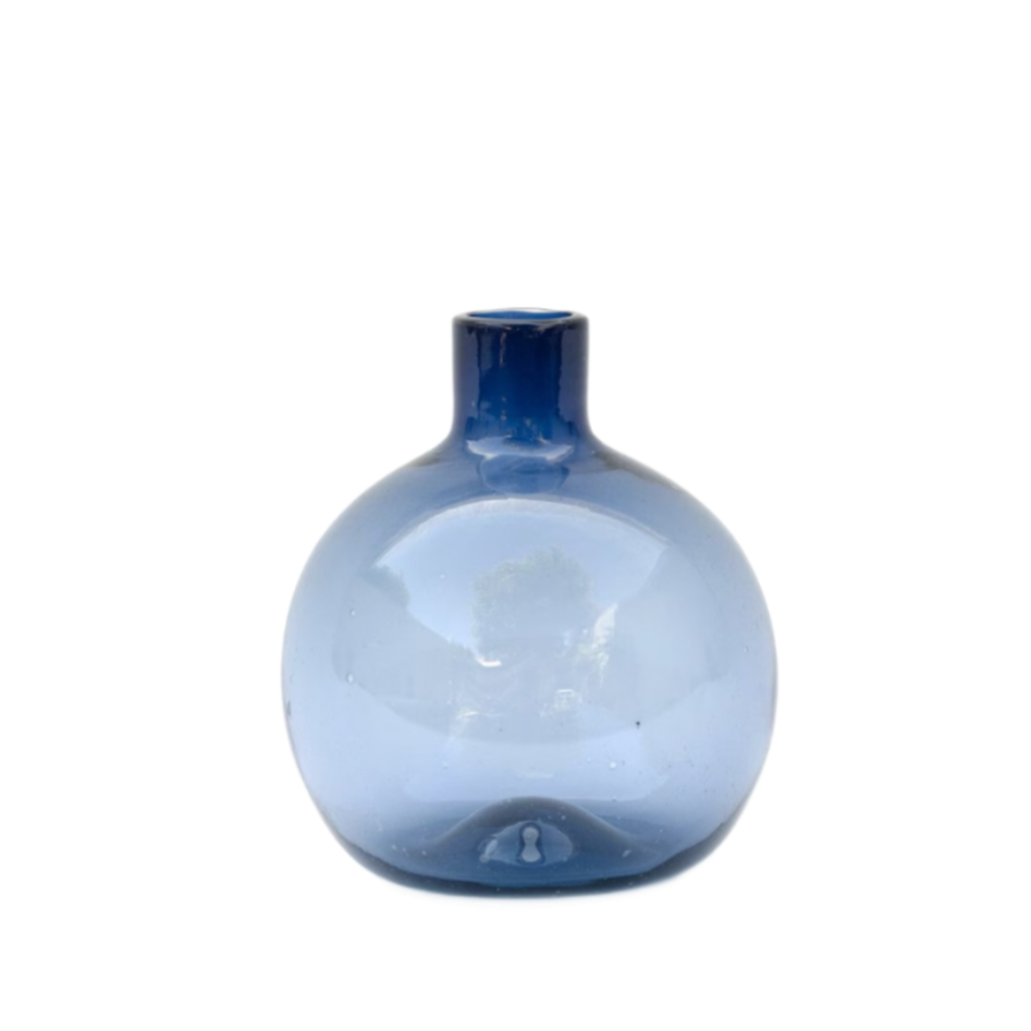 Bola Handblown Glass Vase - French Blue