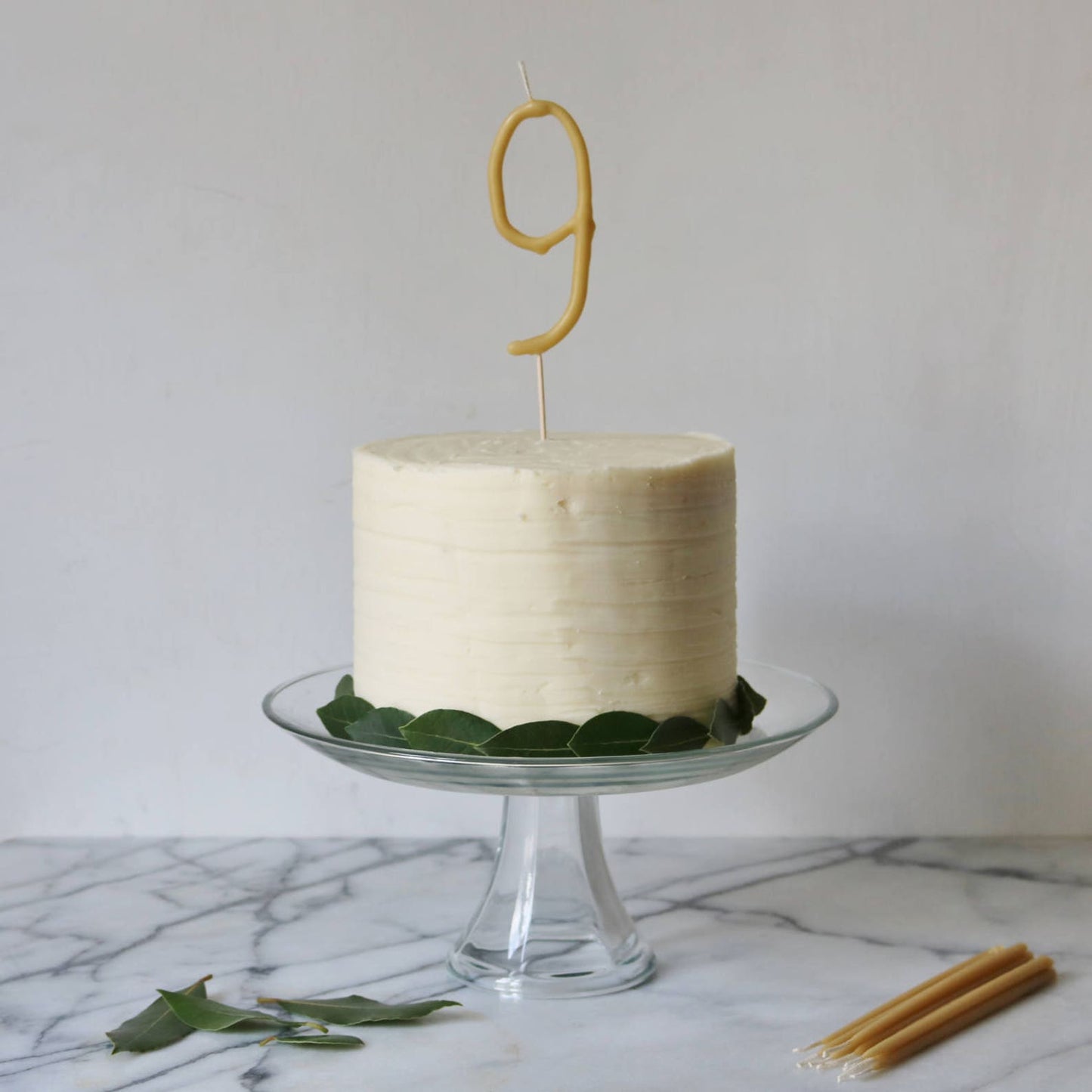 Hand-dipped Beeswax Number Candle