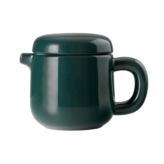 Pine Green Porcelain Teapot with Infuser